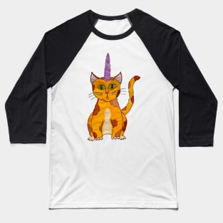 Calico Unicat, calico cat with unicorn horn Baseball T-Shirt